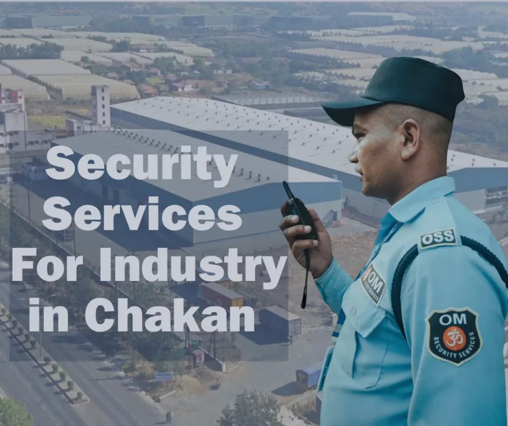 Security guard patrolling a warehouse in Chakan