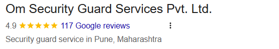 Google Review Om Security guard services pvt. ltd.